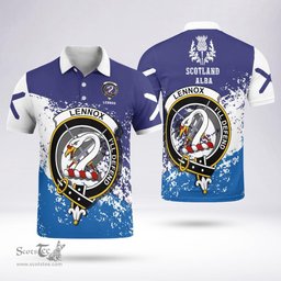 Scottish Lennox Clan Crest Scotland Polo Shirt - Tartan Plaid Polo Shirt Scottish Plaid Tartan Plaid - ScotsTee - scotstee.com