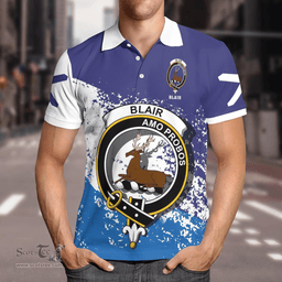 Scottish Blair Clan Crest Scotland Polo Shirt - Tartan Plaid Polo Shirt Scottish Plaid Tartan Plaid - ScotsTee - scotstee.com