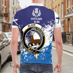Scottish Blair Clan Crest Scotland Polo Shirt - Tartan Plaid Polo Shirt Scottish Plaid Tartan Plaid - ScotsTee - scotstee.com