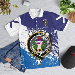 Scottish Buchanan Clan Crest Scotland Polo Shirt - Tartan Plaid Polo Shirt Scottish Plaid Tartan Plaid - ScotsTee - scotstee.com