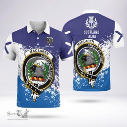 Scottish Maclaren Clan Crest Scotland Polo Shirt - Tartan Plaid Polo Shirt Scottish Plaid Tartan Plaid - ScotsTee - scotstee.com