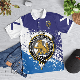Scottish Gow Clan Crest Scotland Polo Shirt - Tartan Plaid Polo Shirt Scottish Plaid Tartan Plaid - ScotsTee - scotstee.com