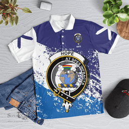 Scottish Hope Clan Crest Scotland Polo Shirt - Tartan Plaid Polo Shirt Scottish Plaid Tartan Plaid - ScotsTee - scotstee.com