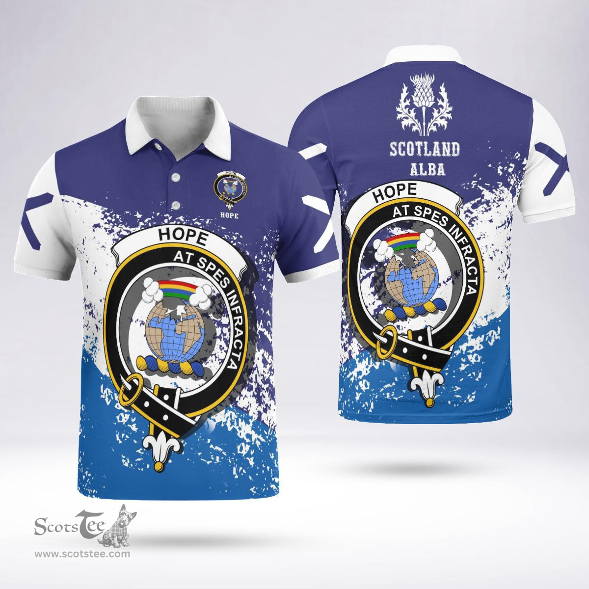 Scottish Hope Clan Crest Scotland Polo Shirt - Tartan Plaid Polo Shirt Scottish Plaid Tartan Plaid - ScotsTee - scotstee.com