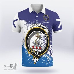 Scottish Langlands Clan Crest Scotland Polo Shirt - Tartan Plaid Polo Shirt Scottish Plaid Tartan Plaid - ScotsTee - scotstee.com