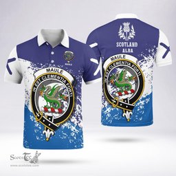 Scottish Maule Clan Crest Scotland Polo Shirt - Tartan Plaid Polo Shirt Scottish Plaid Tartan Plaid - ScotsTee - scotstee.com