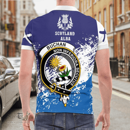 Scottish Buchan Clan Crest Scotland Polo Shirt - Tartan Plaid Polo Shirt Scottish Plaid Tartan Plaid - ScotsTee - scotstee.com