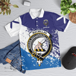 Scottish Macmillan Clan Crest Scotland Polo Shirt - Tartan Plaid Polo Shirt Scottish Plaid Tartan Plaid - ScotsTee - scotstee.com