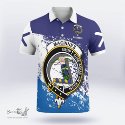 Scottish Macinnes Clan Crest Scotland Polo Shirt - Tartan Plaid Polo Shirt Scottish Plaid Tartan Plaid - ScotsTee - scotstee.com