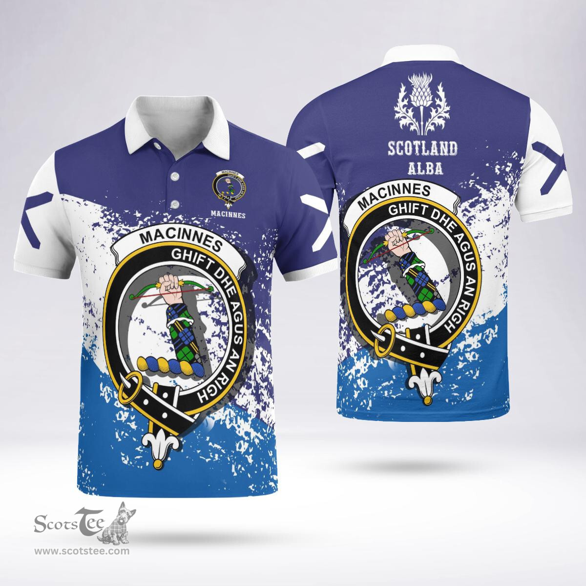 Scottish Macinnes Clan Crest Scotland Polo Shirt - Tartan Plaid Polo Shirt Scottish Plaid Tartan Plaid - ScotsTee - scotstee.com
