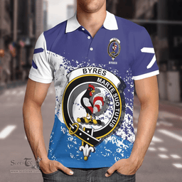 Scottish Byres Clan Crest Scotland Polo Shirt - Tartan Plaid Polo Shirt Scottish Plaid Tartan Plaid - ScotsTee - scotstee.com