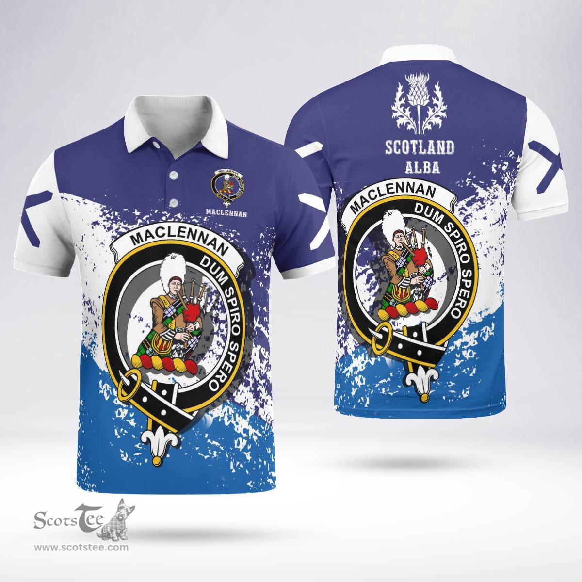 Scottish Maclennan Clan Crest Scotland Polo Shirt - Tartan Plaid Polo Shirt Scottish Plaid Tartan Plaid - ScotsTee - scotstee.com