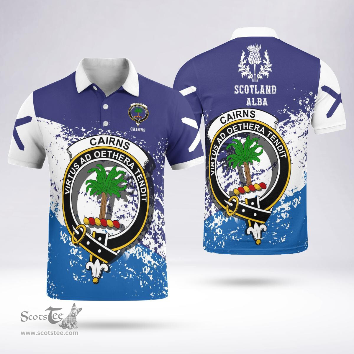 Scottish Cairns Clan Crest Scotland Polo Shirt - Tartan Plaid Polo Shirt Scottish Plaid Tartan Plaid - ScotsTee - scotstee.com
