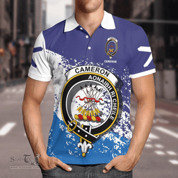 Scottish Cameron Clan Crest Scotland Polo Shirt - Tartan Plaid Polo Shirt Scottish Plaid Tartan Plaid - ScotsTee - scotstee.com