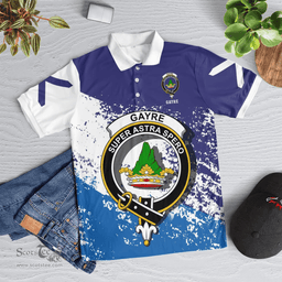 Scottish Gayre Clan Crest Scotland Polo Shirt - Tartan Plaid Polo Shirt Scottish Plaid Tartan Plaid - ScotsTee - scotstee.com