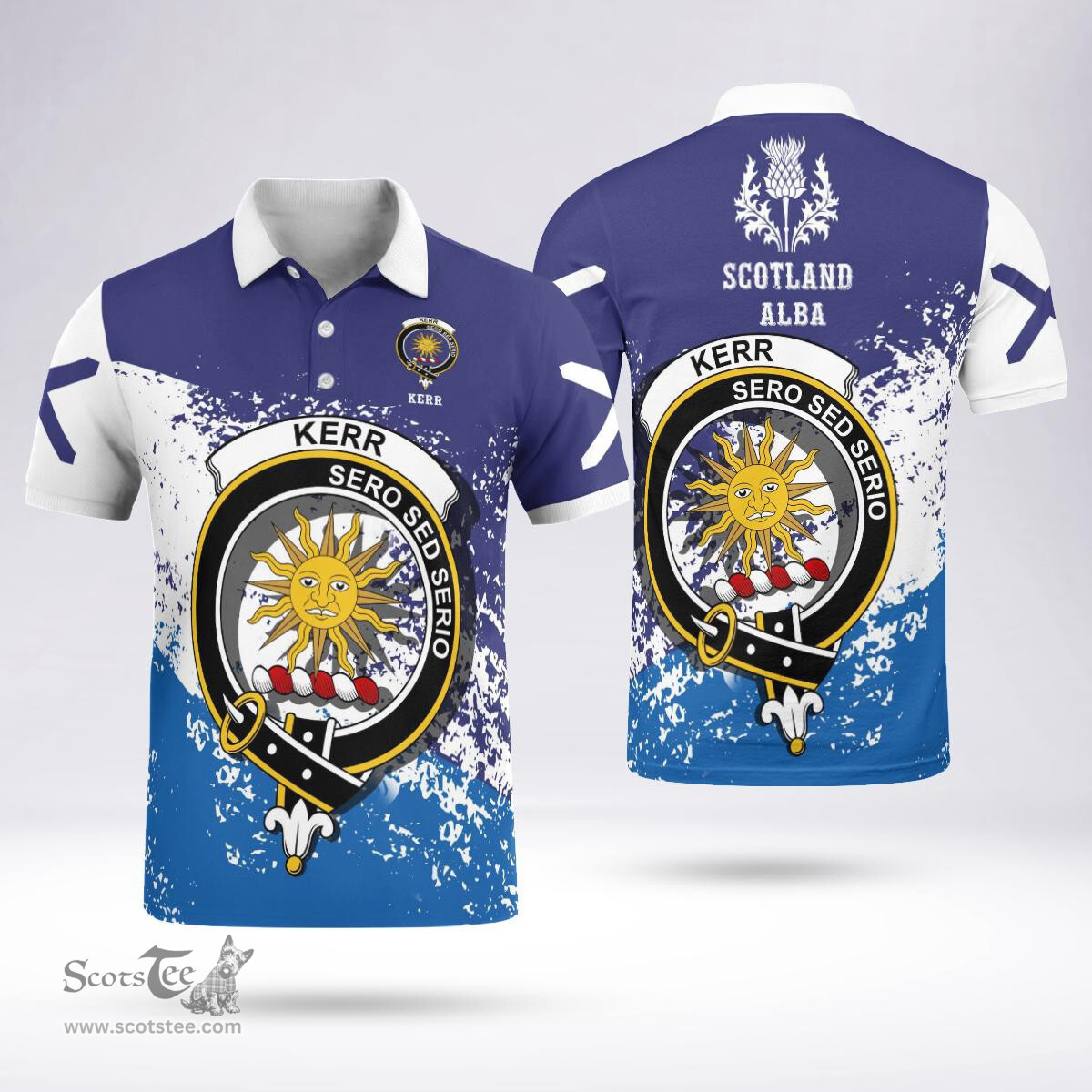 Scottish Kerr Clan Crest Scotland Polo Shirt - Tartan Plaid Polo Shirt Scottish Plaid Tartan Plaid - ScotsTee - scotstee.com