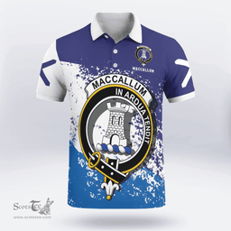 Scottish Maccallum Clan Crest Scotland Polo Shirt - Tartan Plaid Polo Shirt Scottish Plaid Tartan Plaid - ScotsTee - scotstee.com