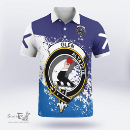 Scottish Glen Clan Crest Scotland Polo Shirt - Tartan Plaid Polo Shirt Scottish Plaid Tartan Plaid - ScotsTee - scotstee.com