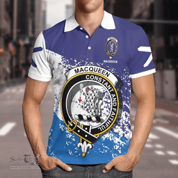 Scottish Macqueen Clan Crest Scotland Polo Shirt - Tartan Plaid Polo Shirt Scottish Plaid Tartan Plaid - ScotsTee - scotstee.com
