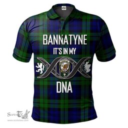 Scottish Bannatyne Clan It's In My DNA - DNA In Me Crest Tartan Polo Shirt Scottish Plaid Tartan Plaid - ScotsTee - scotstee.com