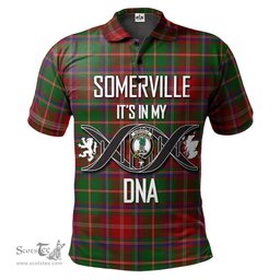 Scottish Somerville Clan It's In My DNA - DNA In Me Crest Tartan Polo Shirt Scottish Plaid Tartan Plaid - ScotsTee - scotstee.com