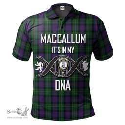 Scottish MacCallum Clan It's In My DNA - DNA In Me Crest Tartan Polo Shirt Scottish Plaid Tartan Plaid - ScotsTee - scotstee.com