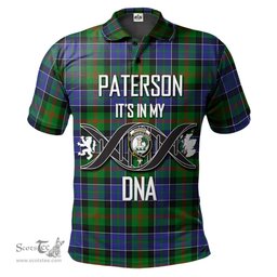 Scottish Paterson Clan It's In My DNA - DNA In Me Crest Tartan Polo Shirt Scottish Plaid Tartan Plaid - ScotsTee - scotstee.com