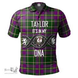 Scottish Taylor Clan It's In My DNA - DNA In Me Crest Tartan Polo Shirt Scottish Plaid Tartan Plaid - ScotsTee - scotstee.com