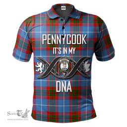 Scottish Pennycook Clan It's In My DNA - DNA In Me Crest Tartan Polo Shirt Scottish Plaid Tartan Plaid - ScotsTee - scotstee.com
