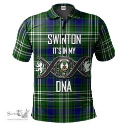 Scottish Swinton Clan It's In My DNA - DNA In Me Crest Tartan Polo Shirt Scottish Plaid Tartan Plaid - ScotsTee - scotstee.com