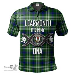 Scottish Learmonth Clan It's In My DNA - DNA In Me Crest Tartan Polo Shirt Scottish Plaid Tartan Plaid - ScotsTee - scotstee.com