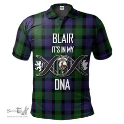 Scottish Blair Clan It's In My DNA - DNA In Me Crest Tartan Polo Shirt Scottish Plaid Tartan Plaid - ScotsTee - scotstee.com