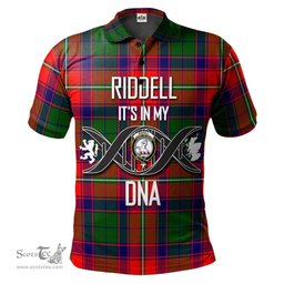 Scottish Riddell Clan It's In My DNA - DNA In Me Crest Tartan Polo Shirt Scottish Plaid Tartan Plaid - ScotsTee - scotstee.com