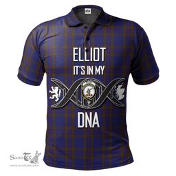 Scottish Elliot Clan It's In My DNA - DNA In Me Crest Tartan Polo Shirt Scottish Plaid Tartan Plaid - ScotsTee - scotstee.com