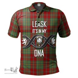 Scottish Leask Clan It's In My DNA - DNA In Me Crest Tartan Polo Shirt Scottish Plaid Tartan Plaid - ScotsTee - scotstee.com