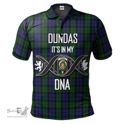 Scottish Dundas Clan It's In My DNA - DNA In Me Crest Tartan Polo Shirt Scottish Plaid Tartan Plaid - ScotsTee - scotstee.com