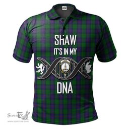 Scottish Shaw Clan It's In My DNA - DNA In Me Crest Tartan Polo Shirt Scottish Plaid Tartan Plaid - ScotsTee - scotstee.com