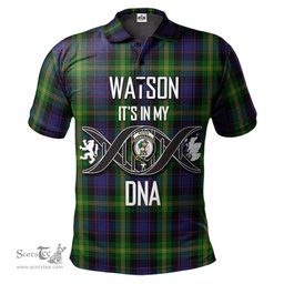 Scottish Watson Clan It's In My DNA - DNA In Me Crest Tartan Polo Shirt Scottish Plaid Tartan Plaid - ScotsTee - scotstee.com