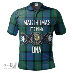 Scottish MacThomas Clan It's In My DNA - DNA In Me Crest Tartan Polo Shirt Scottish Plaid Tartan Plaid - ScotsTee - scotstee.com