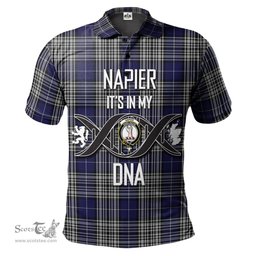 Scottish Napier Clan It's In My DNA - DNA In Me Crest Tartan Polo Shirt Scottish Plaid Tartan Plaid - ScotsTee - scotstee.com