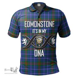 Scottish Edmonstone Clan It's In My DNA - DNA In Me Crest Tartan Polo Shirt Scottish Plaid Tartan Plaid - ScotsTee - scotstee.com