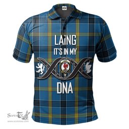 Scottish Laing Clan It's In My DNA - DNA In Me Crest Tartan Polo Shirt Scottish Plaid Tartan Plaid - ScotsTee - scotstee.com