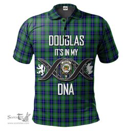 Scottish Douglas Clan It's In My DNA - DNA In Me Crest Tartan Polo Shirt Scottish Plaid Tartan Plaid - ScotsTee - scotstee.com