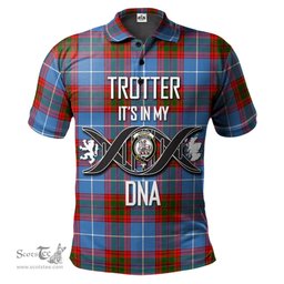 Scottish Trotter Clan It's In My DNA - DNA In Me Crest Tartan Polo Shirt Scottish Plaid Tartan Plaid - ScotsTee - scotstee.com