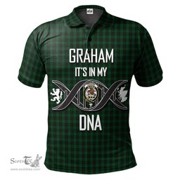 Scottish Graham Clan It's In My DNA - DNA In Me Crest Tartan Polo Shirt Scottish Plaid Tartan Plaid - ScotsTee - scotstee.com