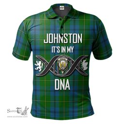 Scottish Johnston Clan It's In My DNA - DNA In Me Crest Tartan Polo Shirt Scottish Plaid Tartan Plaid - ScotsTee - scotstee.com