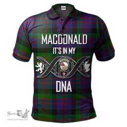 Scottish MacDonald Clan It's In My DNA - DNA In Me Crest Tartan Polo Shirt Scottish Plaid Tartan Plaid - ScotsTee - scotstee.com