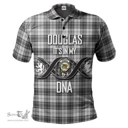 Scottish Douglas Grey Modern Clan It's In My DNA - DNA In Me Crest Tartan Polo Shirt Scottish Plaid Tartan Plaid - ScotsTee - scotstee.com