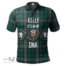 Scottish Kelly of Sleat Hunting Clan It's In My DNA - DNA In Me Crest Tartan Polo Shirt Scottish Plaid Tartan Plaid - ScotsTee - scotstee.com