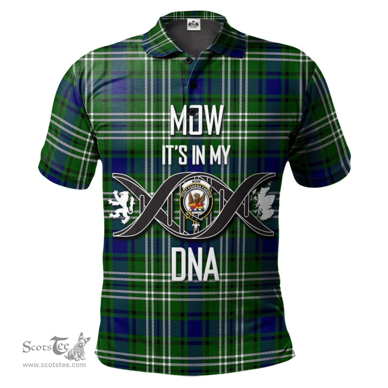 Scottish Mow Clan It's In My DNA - DNA In Me Crest Tartan Polo Shirt Scottish Plaid Tartan Plaid - ScotsTee - scotstee.com